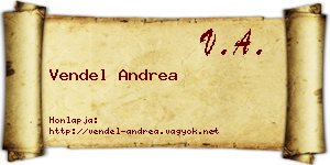 Vendel Andrea névjegykártya